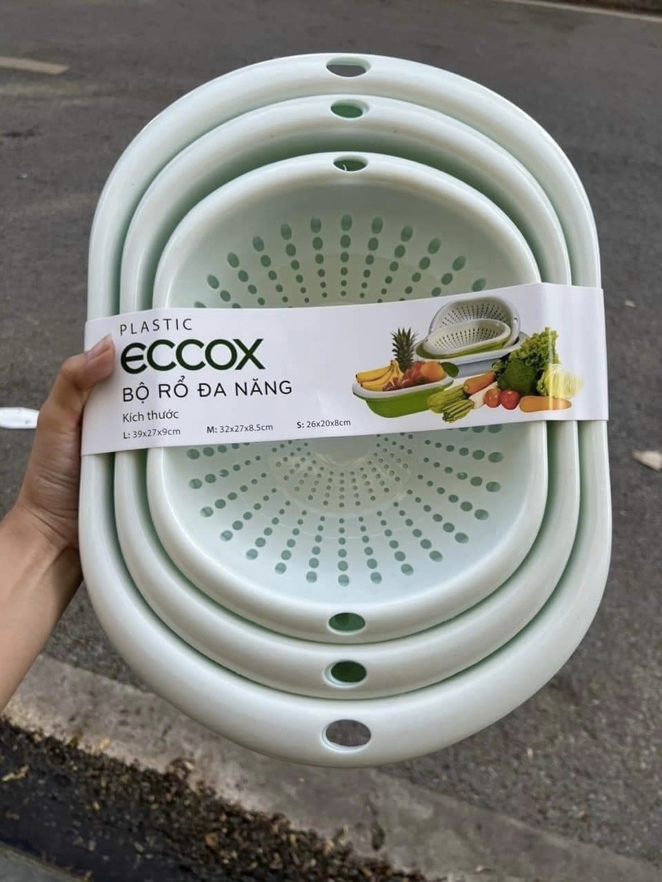 20230929_WZI2xlYn4m Bộ 3 thau-3 rổ đa năng kt 32-27-8.5cm (Kiện 24 Bộ)