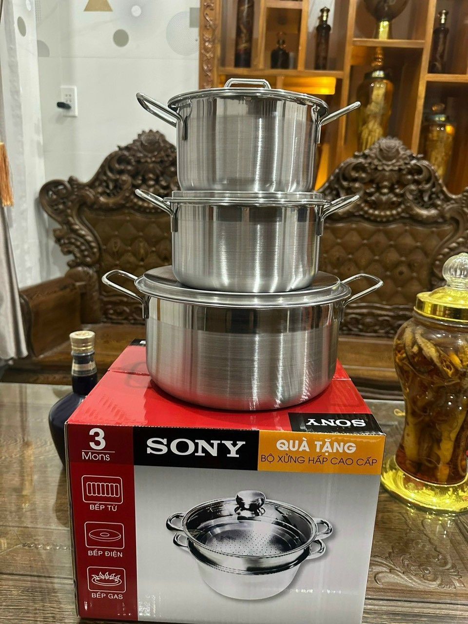 20240616_6seDbrPHen Bộ 3 nồi inox cao cấp SONY (Kiện 30 cái)