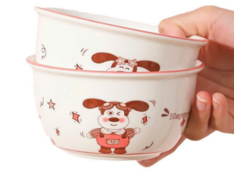 20241122_60b1tGmxDe Bát sứ cún hồng size 4.5 (Kiện 120 cái)(Hàng nguyên kiện)