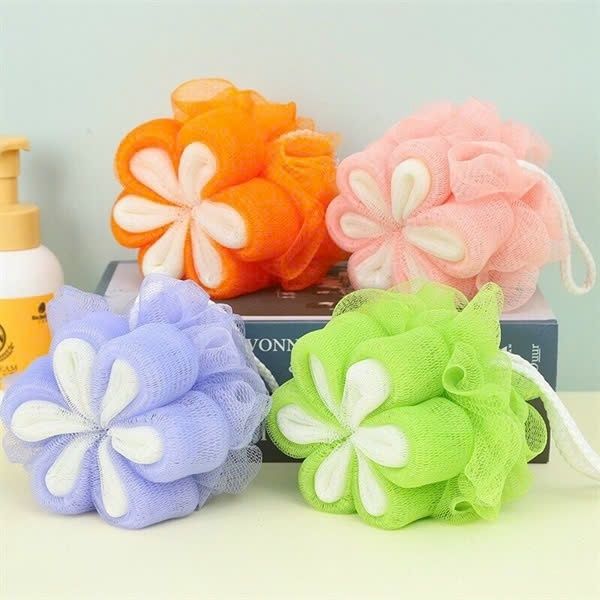 20241122_RjeNarLLah Bông tắm hình hoa 6 cánh (Kiện 100 cái) ( Hàng nguyên kiện)