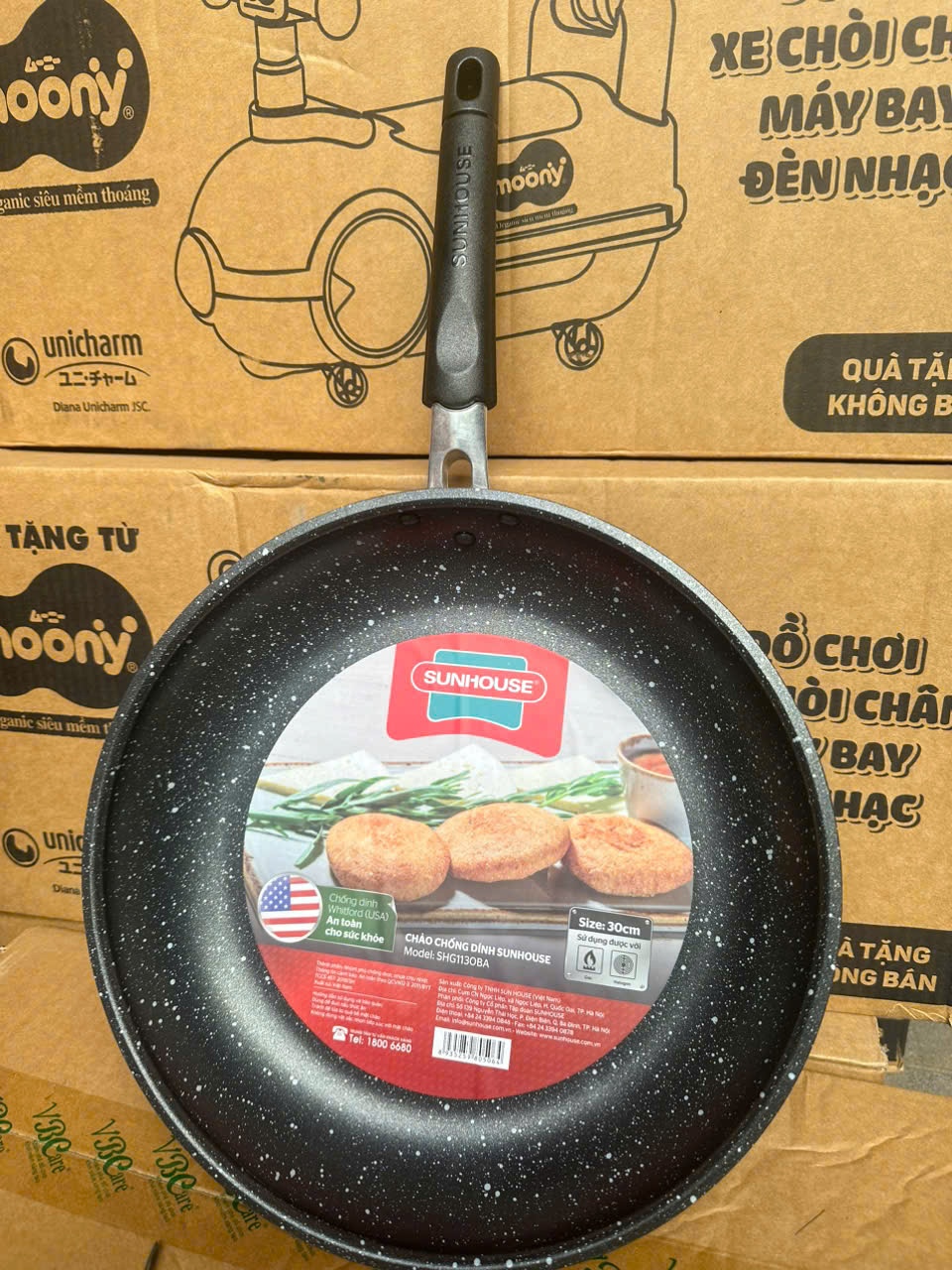 20241202_jGKuWn5qCf Chảo chống dính vân đá SUNHOUSE 28cm cao cấp Tmark