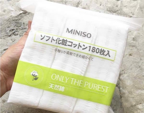 20250312_xOM0J6emir Bông tẩy trang miniso 180 miếng Nhật Bản Tmark (Thùng 80 gói)