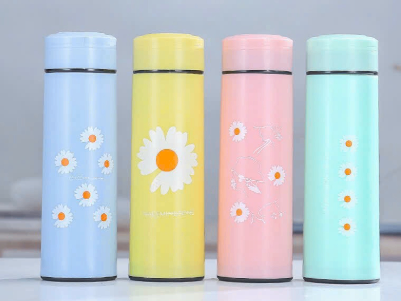 20250627_VO0tnfI4MF Bình thủy tinh họa tiết hoa cúc pastel 400ml Tmark (Kiện 80 cái)