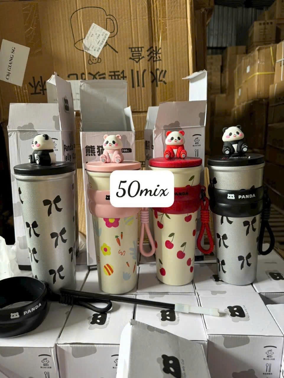 20250805_YUBjKTbkhz Bình giữ nhiệt nắp gấu trúc 710ml Tmark (Kiện 48 cái)