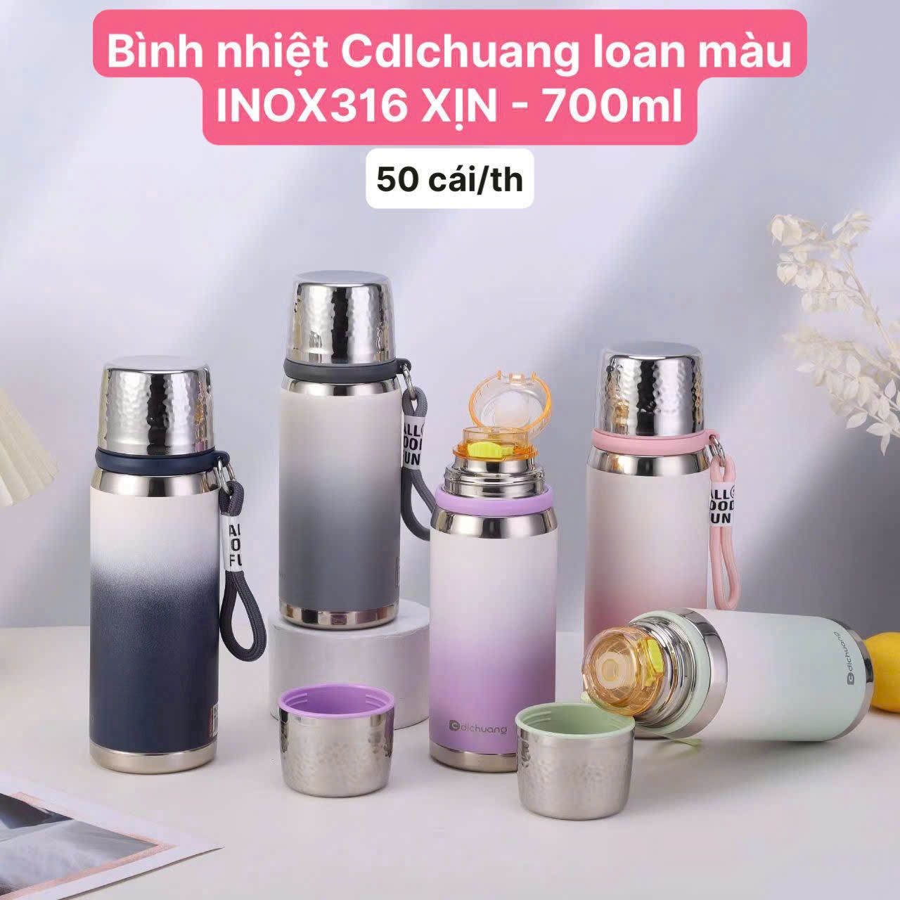 20250818_OK88fdxsio Bình giữ nhiệt loang màu inox 316 700ml Tmark (Kiện 50 cái)