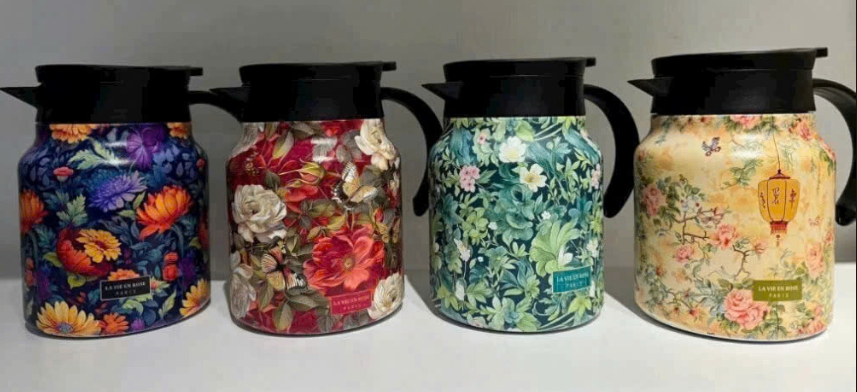 20250825_WGc2LSFlQW Bình trà Inox 1000ml mix hoa (Kiện 40 cái)