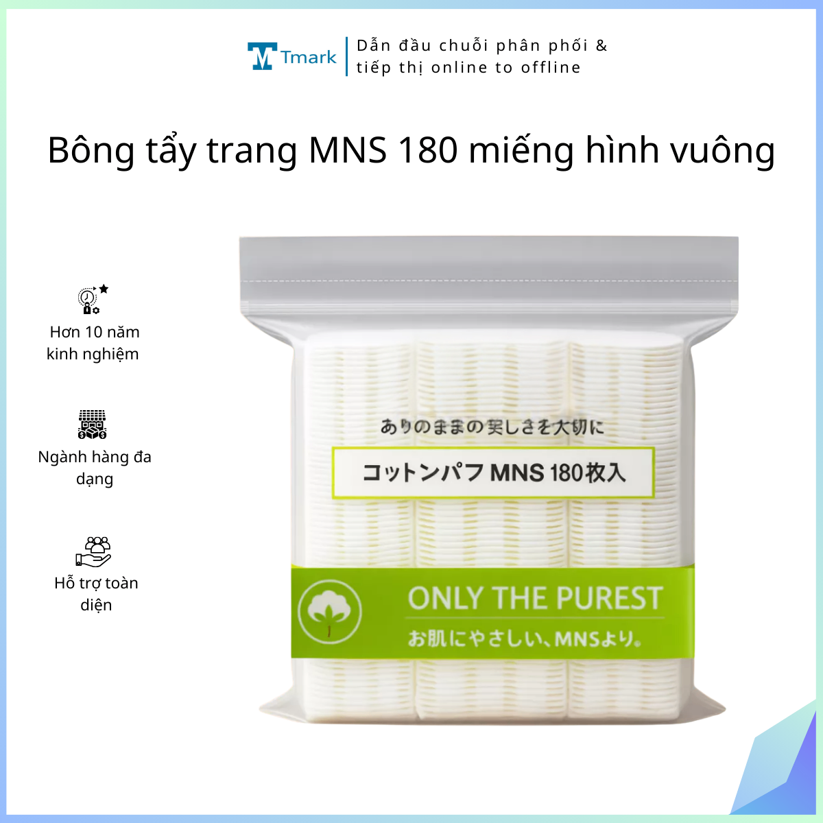 20251224_hwnHquQipK Bông tẩy trang MNS 180 miếng hình vuông ( kiện 100 gói )