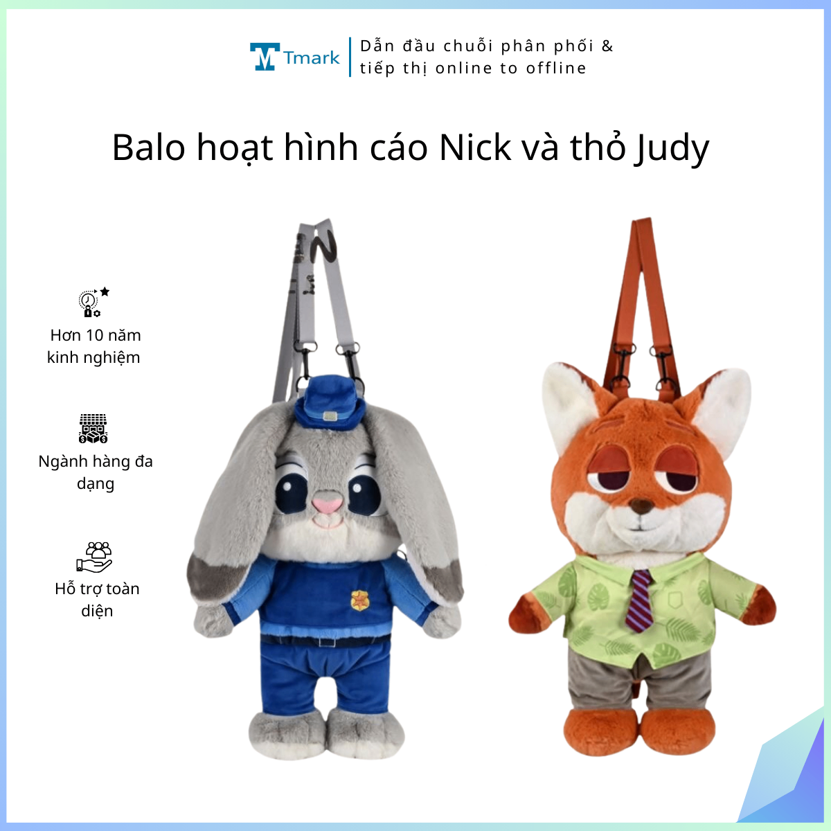 20251225_doBNE3mZcT Balo hoạt hình cáo Nick và thỏ Judy ( kiện 50 cái)