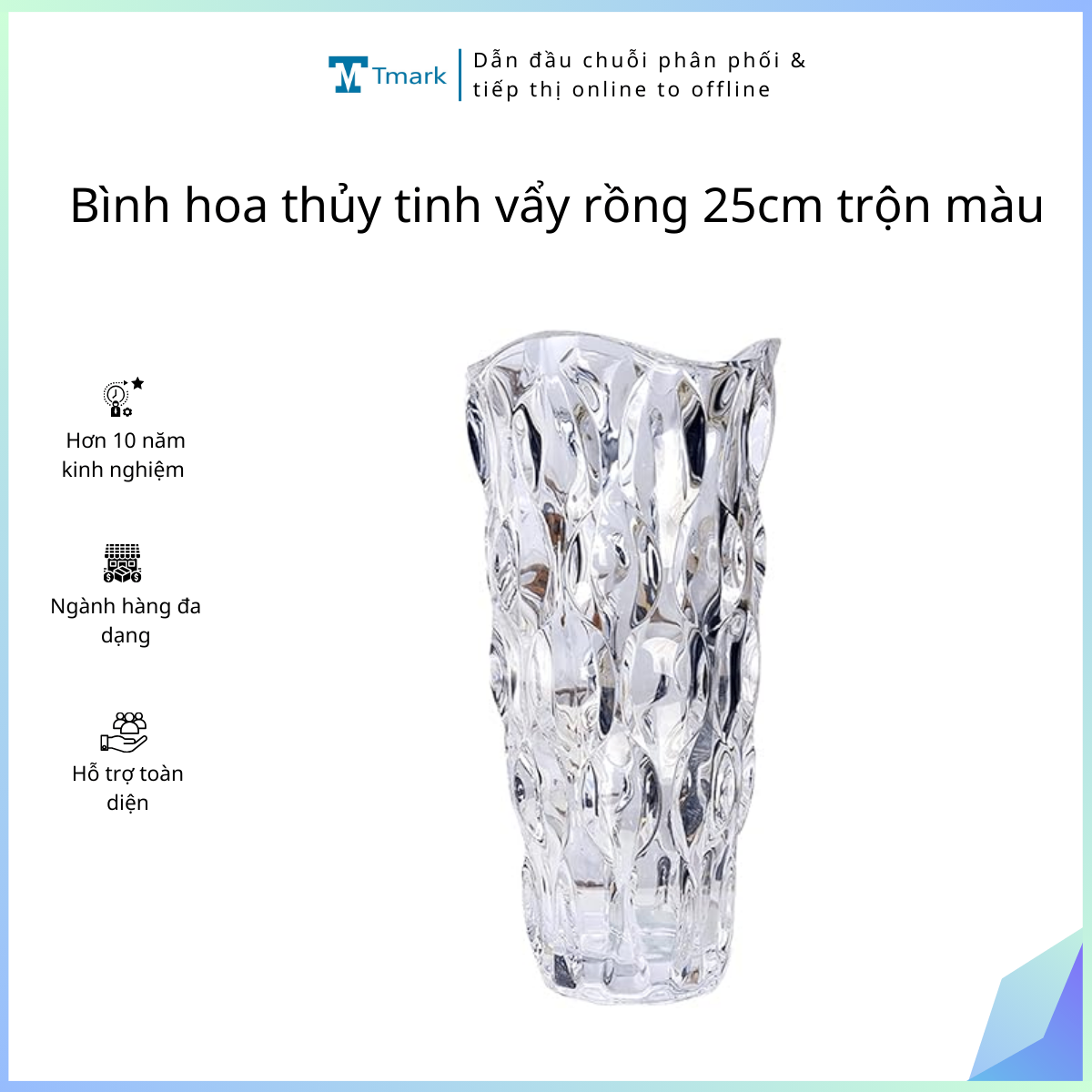 20260122_pH0iFjoO4w Bình hoa thủy tinh vẩy rồng 25cm trộn màu (Kiện 12 cái)