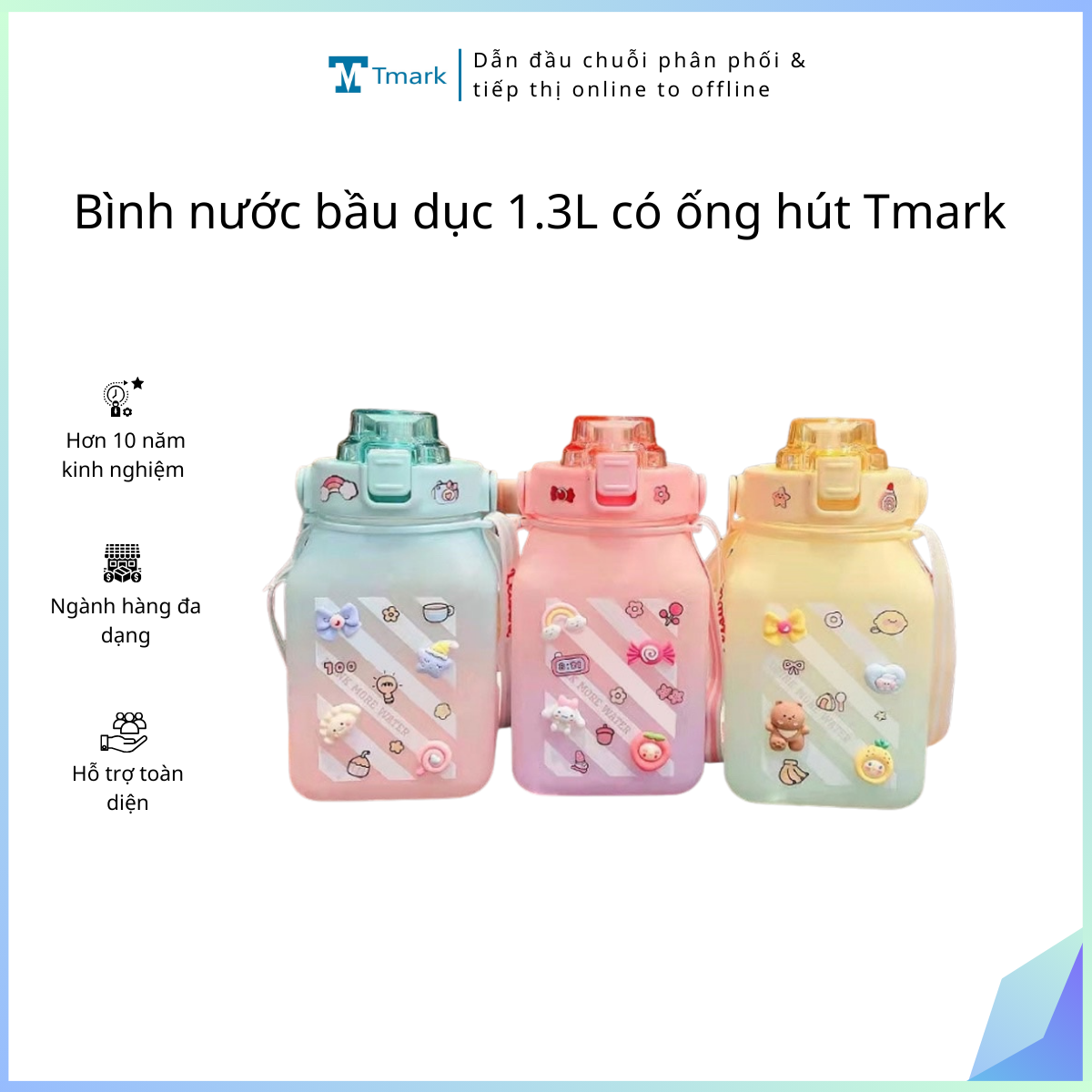 Binh-nuoc-bau-duc-1-3L-co-ong-hut-Tmark-Kien-50-cai- Bình nước bầu dục 1.3L có ống hút Tmark (Kiện 50 cái)