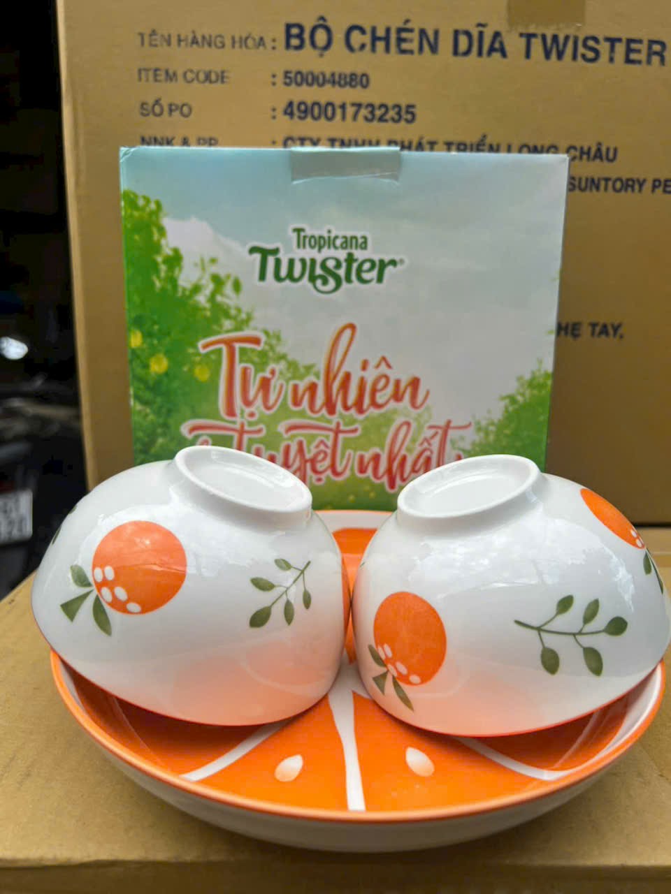 Bo-2-chen-1-dia-hoa-tiet-cam-ep-Kien-20-bo- Bộ 2 chén 1 dĩa họa tiết cam ép (Kiện 20 bộ) (Hàng nguyên kiện)