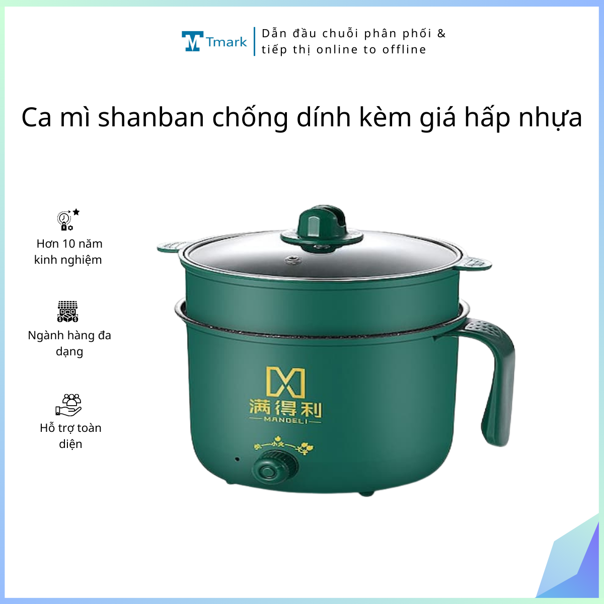 Ca-mi-shanban-chong-dinh-kem-gia-hap-nhua-Kien-36-cai-_CMSHABA Ca mì shanban chống dính kèm giá hấp nhựa (Kiện 36 cái)