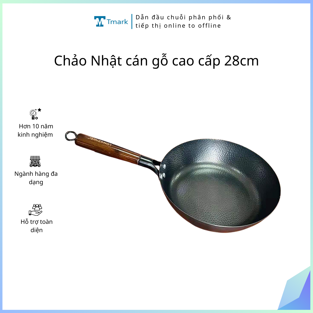 Chao-Nhat-can-go-cao-cap-28cm-Tmark-Kien-20-cai- Chảo Nhật cán gỗ cao cấp 28cm Tmark (Kiện 20 cái)