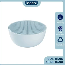 Inochi-Bo-thau-ro-da-nang-Yoko-23cm Bộ thau rổ đa năng Yoko 23 cm - Ghi sữa (Song ngữ)